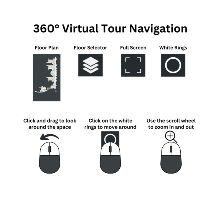 Instructions for Navigating Virtual Tour on PC 