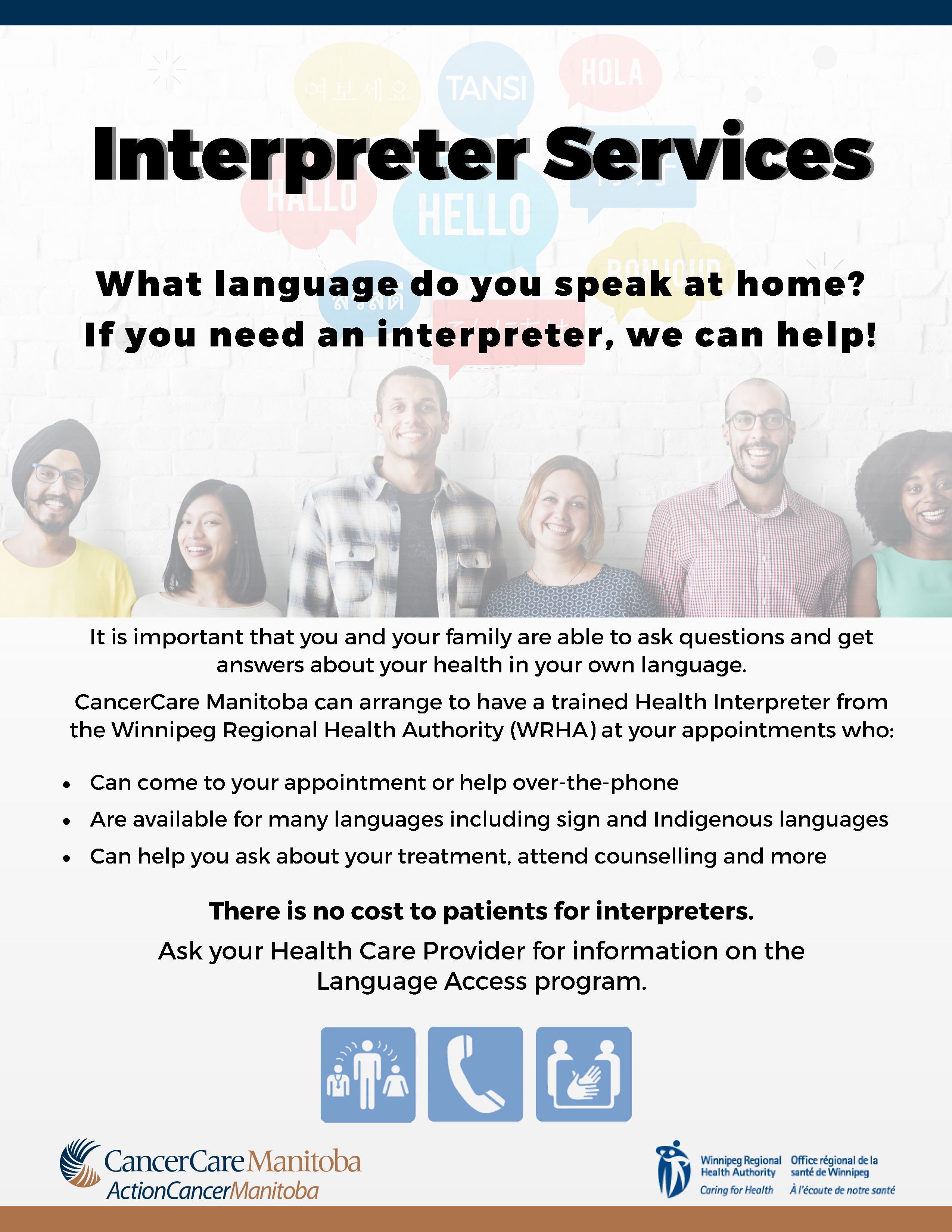 Interpreter Serivices Info Poster (c) CCMB