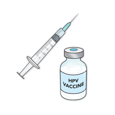 HPV vaccine vial and needle (c) CancerCare Manitoba